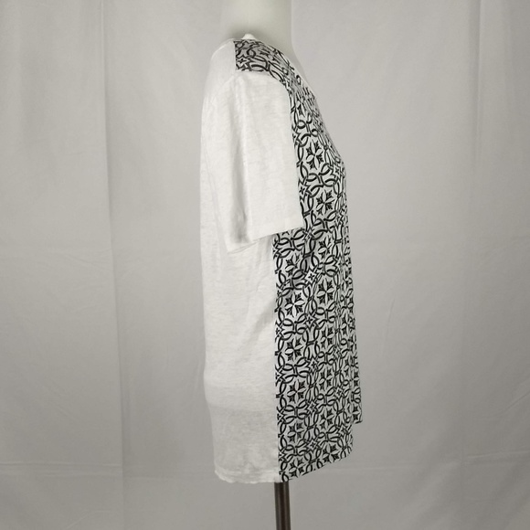 J.Crew Size Small Black/White Graphic T-Shirt Top - Picture 6 of 7